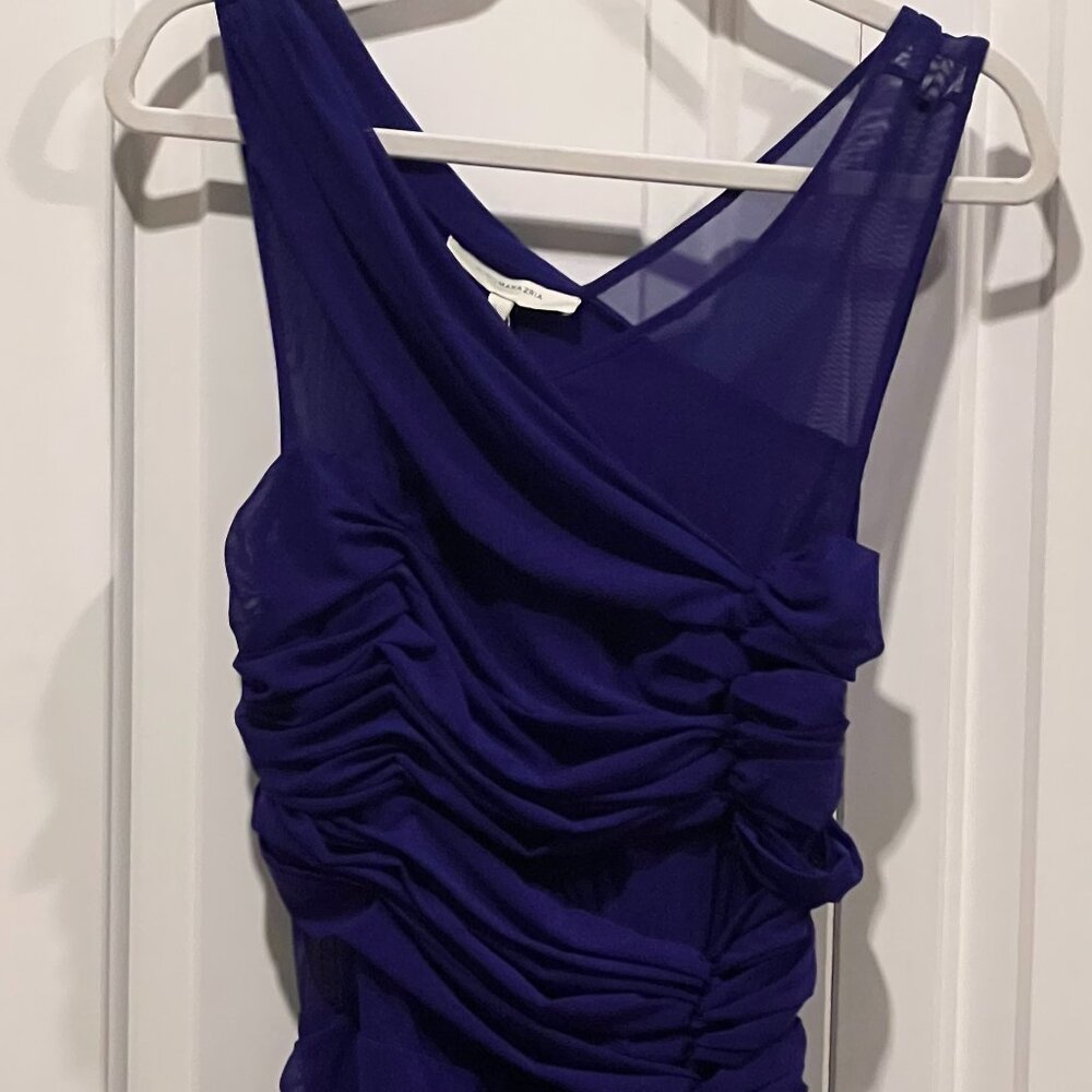 NWT: BCBGMAXAZRIA RUNWAY LIMITED EDITION PURPLE DRESS, SZ: M